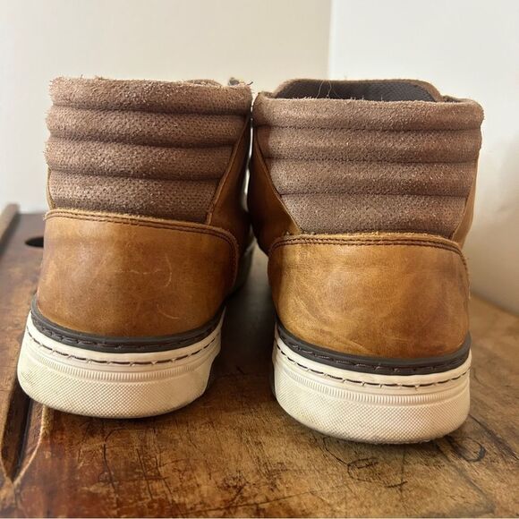 Bullboxer High Top Tan Leather Lace Up Shoes Men's 11 Some Stains & Wear see pix - Picture 11 of 11